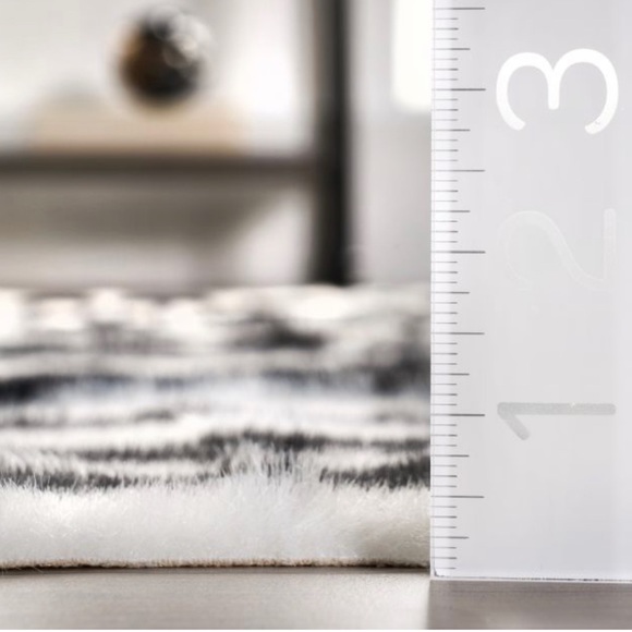 NuLoom Clara Faux Zebra Fur Washable Area Rug 6x8 - Picture 7 of 10